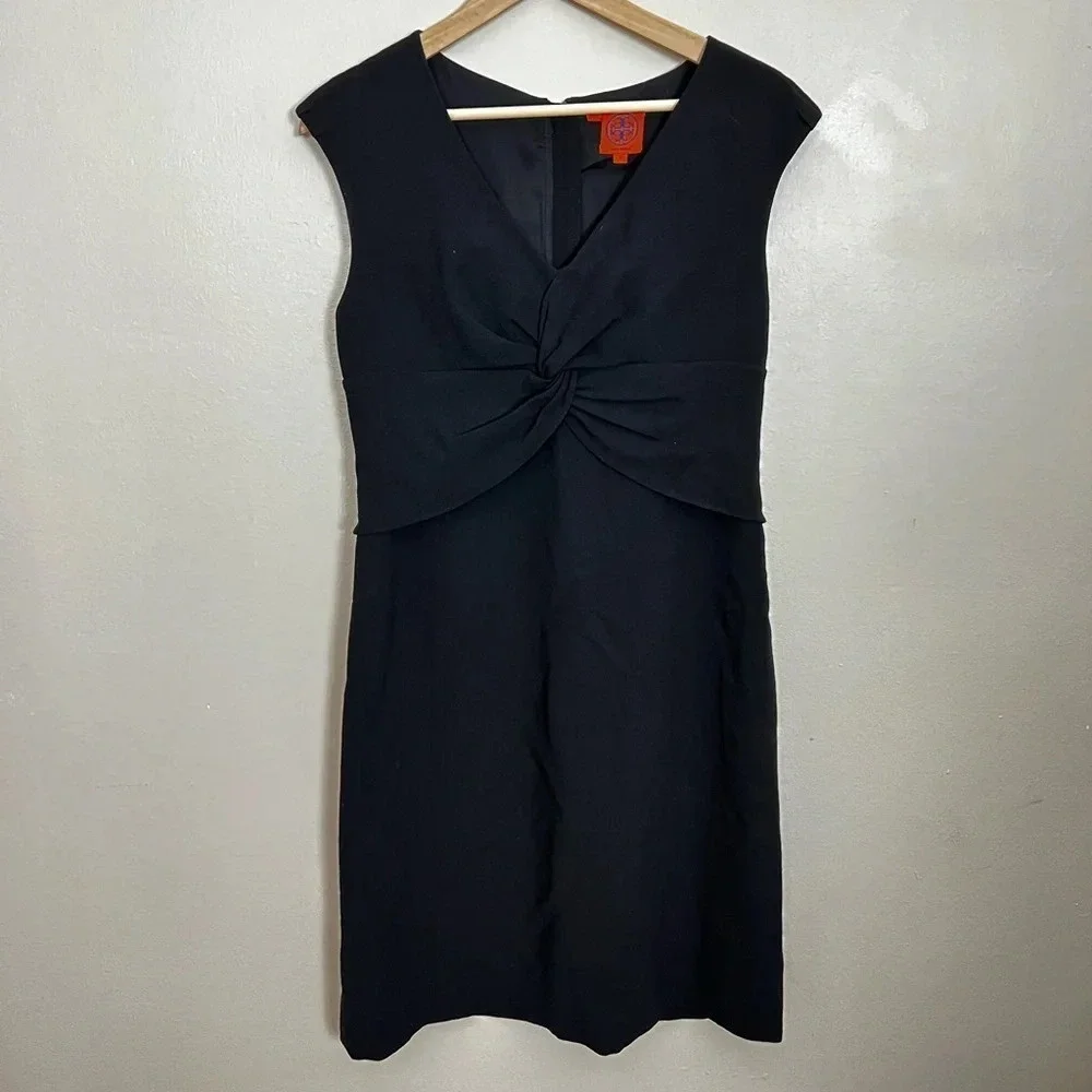Tory Burch • Black Twist Patrice Wool Front Cocktail Dress
